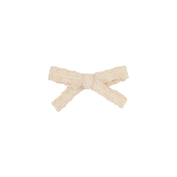 Le Enfant Edged Knit Baby Bows (2pk) - Cream (FINAL SALE)