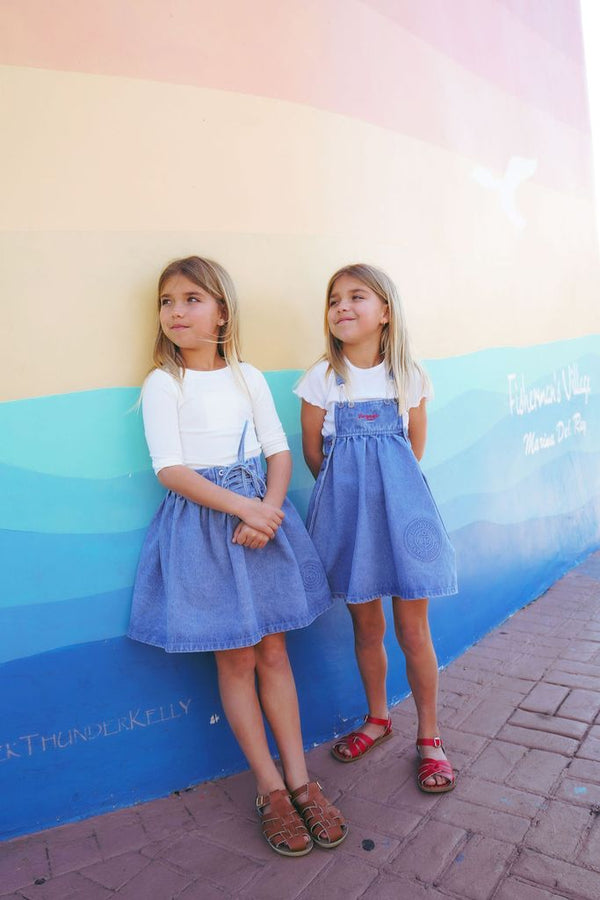 Calla Lili Girl Nautical Jumper - Blue Denim