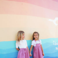 Calla Lili Girl Long Sleeve T-Shirt - White/Pink