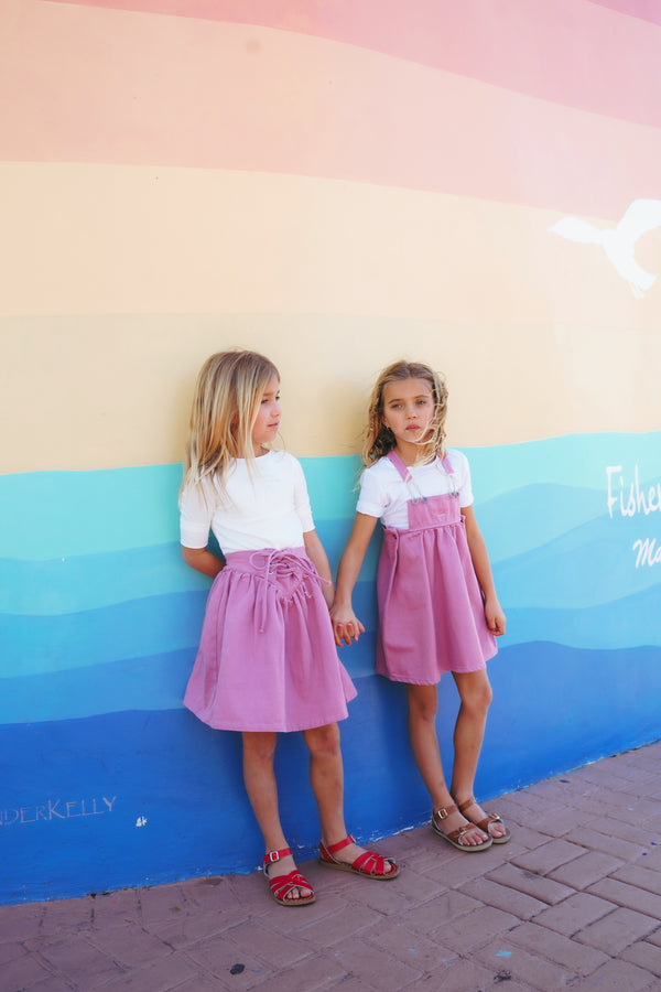 Calla Lili Girl Long Sleeve T-Shirt - White/Pink