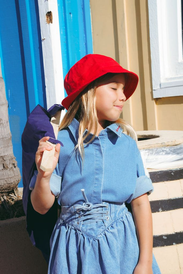 Calla Lili Girl Nautical Shirt - Blue Denim