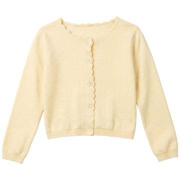 Calla Lili Girl Pointelle Cardigan - Yellow