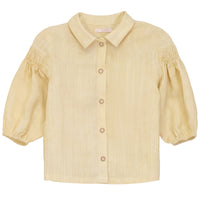 Calla Lili Girl Shirt With Collar - Yellow