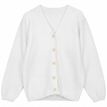 Calla Lili Boy Knit Cardigan - White