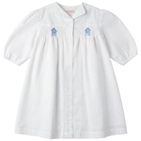 Calla Lili Girl Dress With Smocking - White **RUNS LARGE