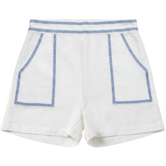 Calla Lili Buy Bermuda Shorts - White/Blue