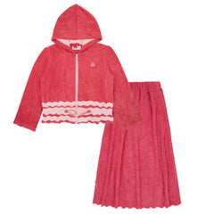 Miss Mini Scalloped Swim Cover-Up Two Piece