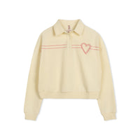 Poet Ivory Heart Collar Tee
