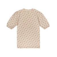 Ely's & Co Ribbed Floral Grid Pattern Collection Pink 3/4 Tshirt