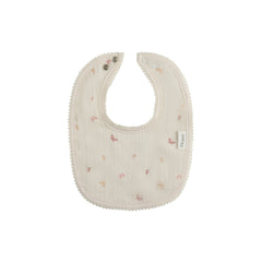Aurora Jersey Cotton Butterfly/ Dragonfly Collection Ivory Pink Bib