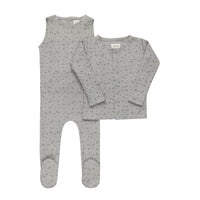 Aurora Floral Rib Collection Blue Cardigan- cardigan only