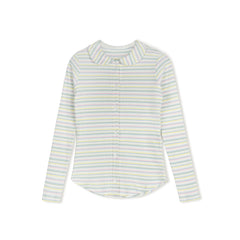 Velvette Label Peter Pan Striped Tee Dark
