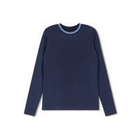 Daintti by Velvette Label Navy Stripe Neck Band Tee