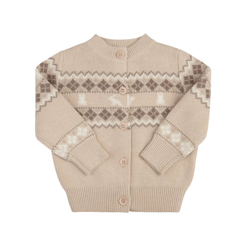 Looms Fair Isle Cardigan - Taupe