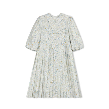 Velvette Label Floral Pleat Dress