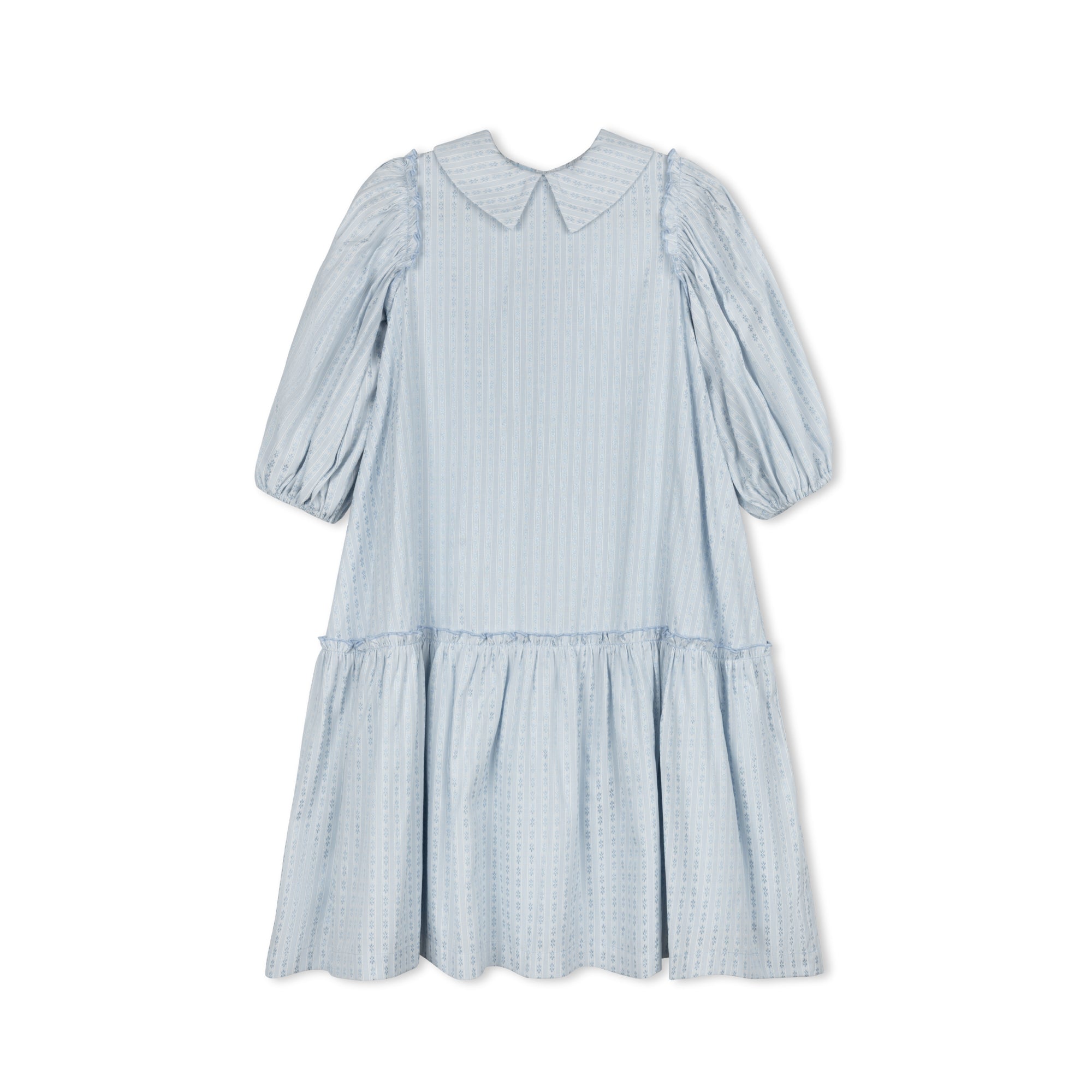 what eyeshadow goes with blue dress Velvette Label Blue Floral Stripe Dress