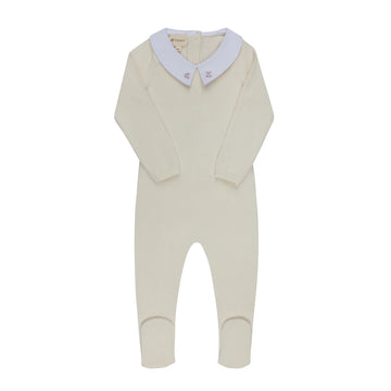 Looms Fair Isle Footie - Ivory Mauve