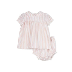 Velvette Label Pink Stripe Baby Set