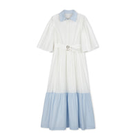Daintti by Velvette Label White Belted Midi