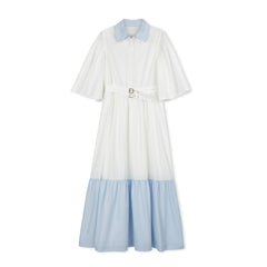 Daintti by Velvette Label White Belted Midi
