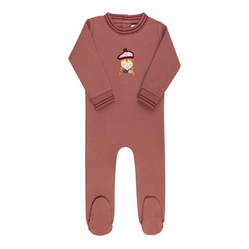 Ely's & Co. French Terry Scottish Footie - Pink