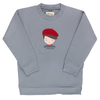 Ely's & Co Organic French Terry French Boy Collection Blue Sweatshirt