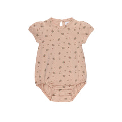 Aurora Jersey Cotton Floral Print Collection Pink Romper