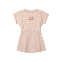 Ely's & Co Floral Stripe Collection Pink 3/4 Sleeve Dress