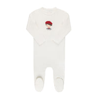 Ely's & Co Organic French Terry French Boy Collection Ivory Footie