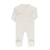 Looms Moss Knit Collection Ivory Footie