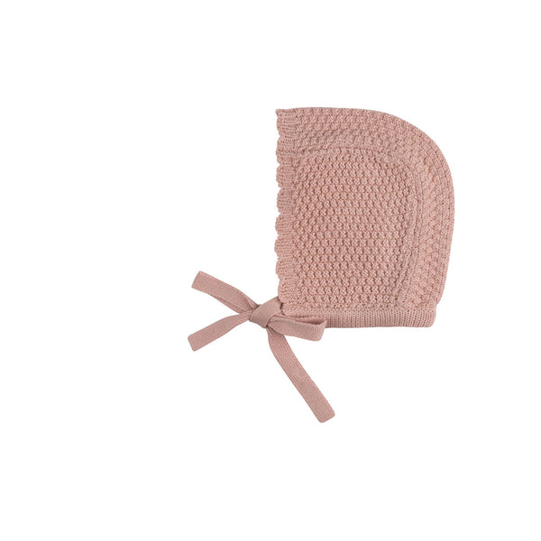 Looms Moss Knit Collection Pink Bonnet