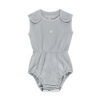 Ely's & Co Embroidered Heart and Star Collection- Star/Blue - Romper