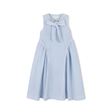 Velvette Blue Bow Dress