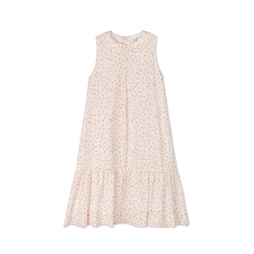 Velvette Pink Floral Collar Jumper