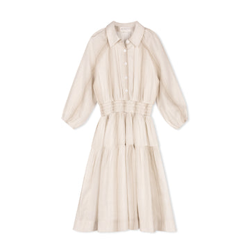 Velvette Striped Waisted Dress