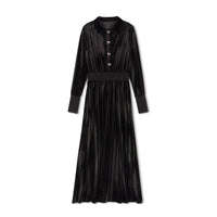 Velvette Label Velvet Bow Button Waisted Maxi EF216