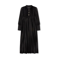 Velvette Label Velvet Bow Button High Waist Maxi