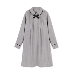 Velvette Label Grey Pinstripe Dress
