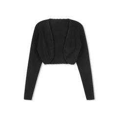 Velvette Label Teen Black Scalloped Bolero Cardigan
