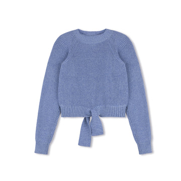 Velvette Label Teen Light Blue Tie Sweater