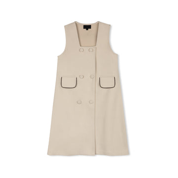 Byke Cream Double Breasted Jumper