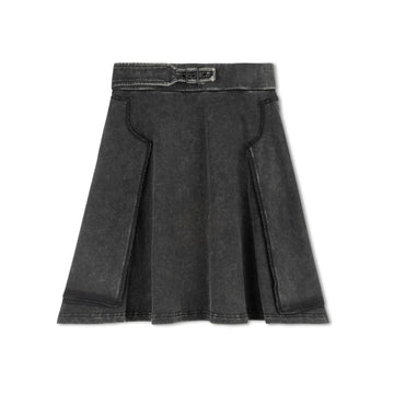 Byke Black Wash Patch Skirt