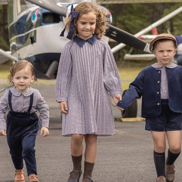 Limonana Windsor Checked Dress - Navy Plaid