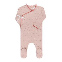 Ely's & Co Organic Cotton Cluster Flower Collection Pink Footie