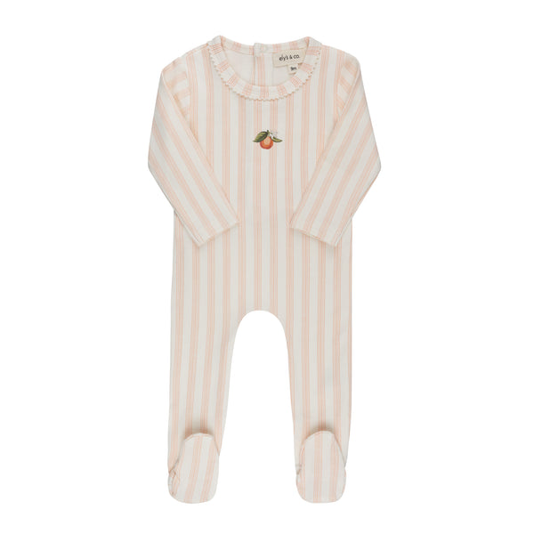Ely's & Co Fruit Collection Peach Footie + Beanie