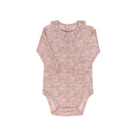 Aurora Pink Liberty Floral Cotton Bodysuit and Overalls- Bigger sizes open feet