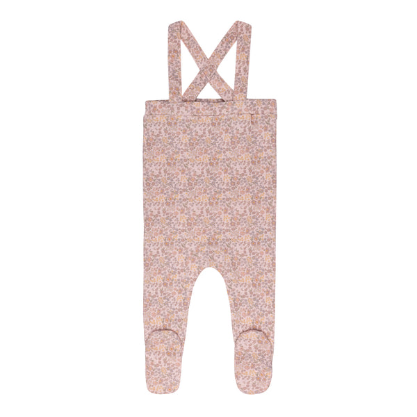 Aurora Pink Liberty Floral Cotton Bodysuit and Overalls- Bigger sizes open feet