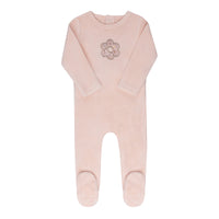 Aurora Pink Liberty Floral Velour Footie