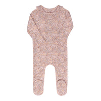 Aurora Pink Liberty Floral Cotton Footie
