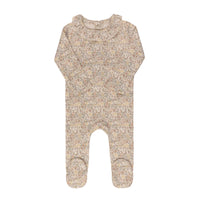 Aurora Ivory Liberty Floral Cotton Footie